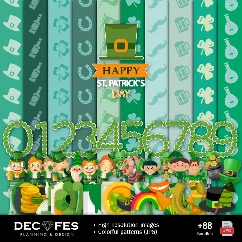 Personajes | Scrapbook San Patricio Jour - Conceptions imprimables pour les manuels