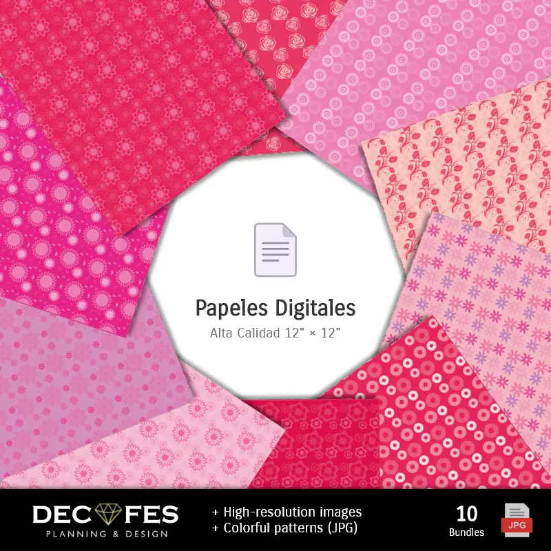 Collages | Scrapbook San Valentín - Diseños Imprimibles para Manualidades