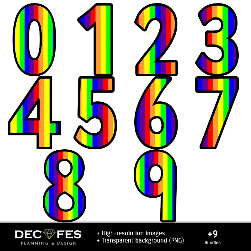 Números Temáticos | Scrapbook Sprunki - Diseños Imprimibles para Manualidades