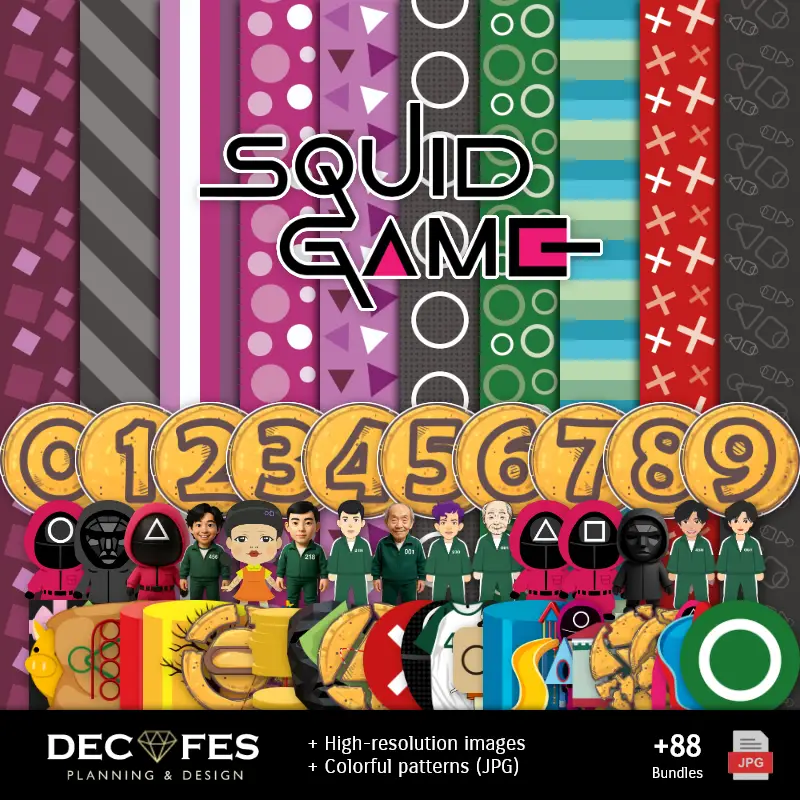 Personajes | Scrapbook Squid Game - Dessins imprimables pour les manuels