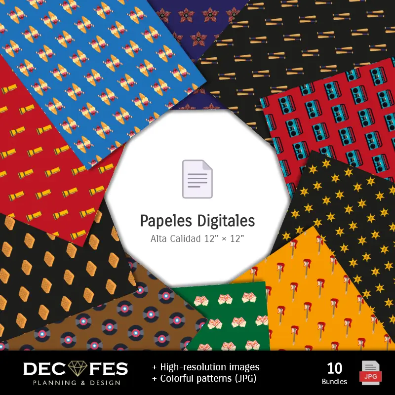 Collages | Scrapbook Stranger Things - Designs Imprimíveis para Manualidades