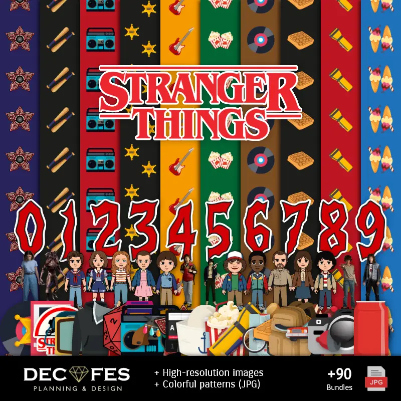 Scrapbook Stranger Things - Designs Imprimíveis para Manualidades