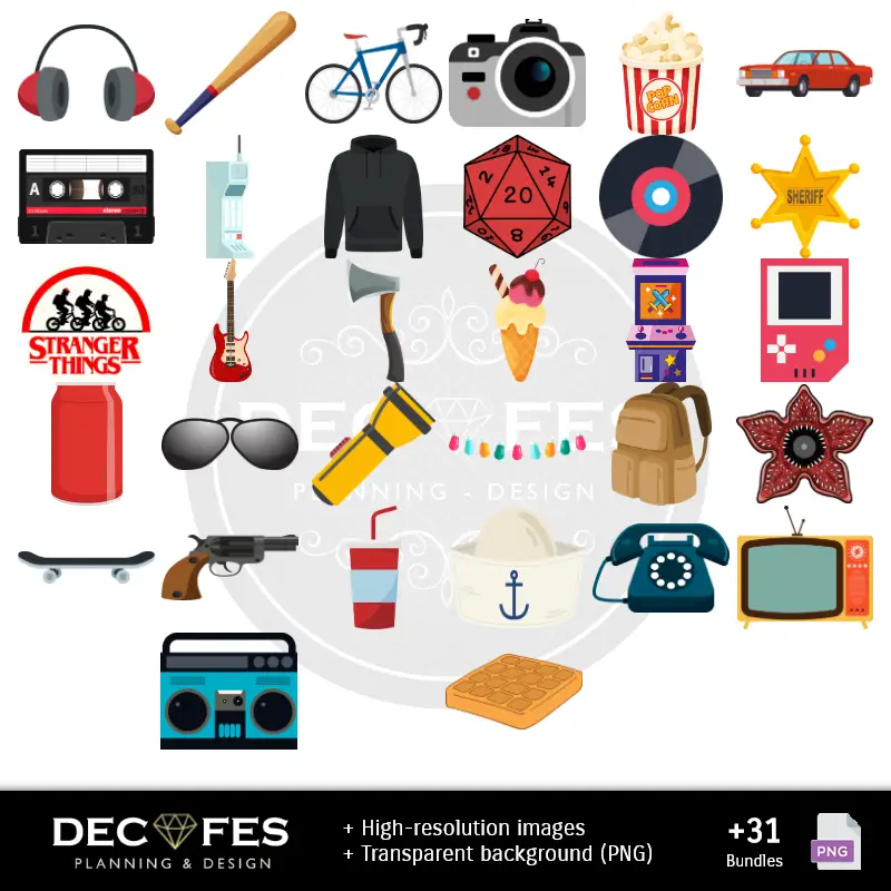 Accesorios | Scrapbook Stranger Things - Printable Designs for Manualities