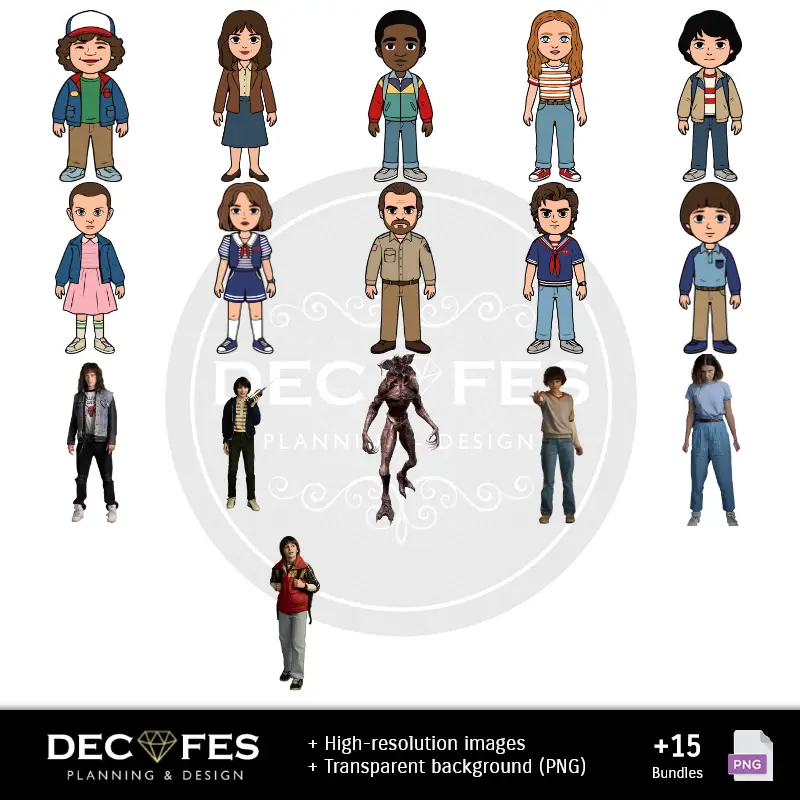 Personajes | Scrapbook Stranger Things - Printable Designs for Manualities