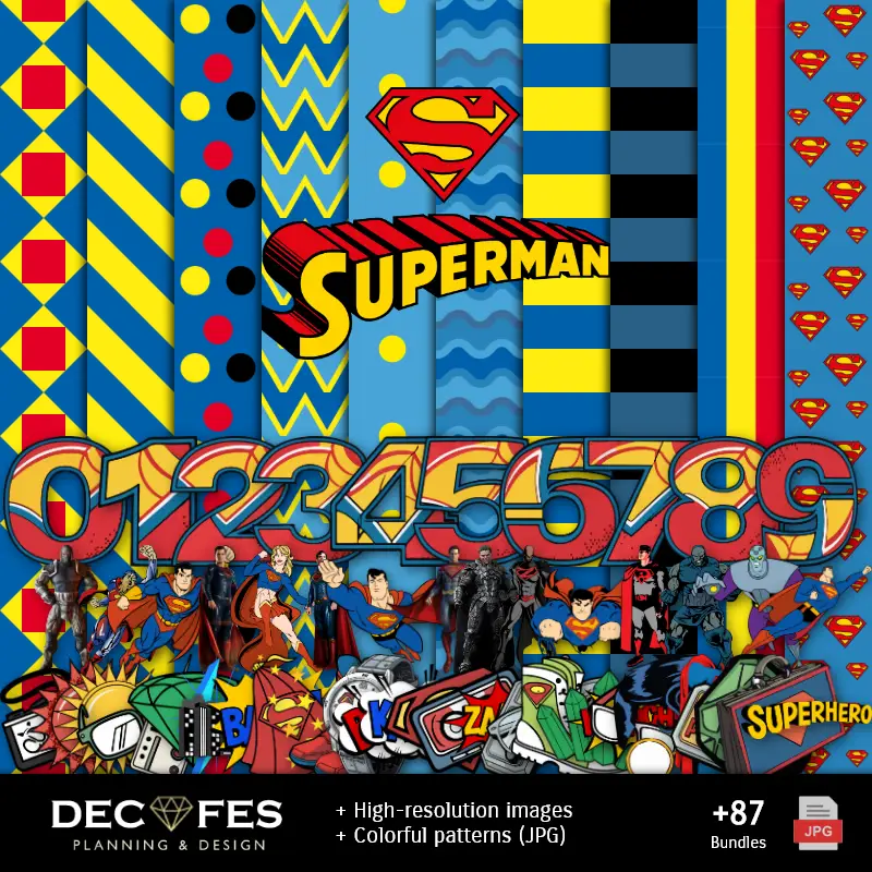 Scrapbook Superman - Diseños Imprimibles para Manualidades