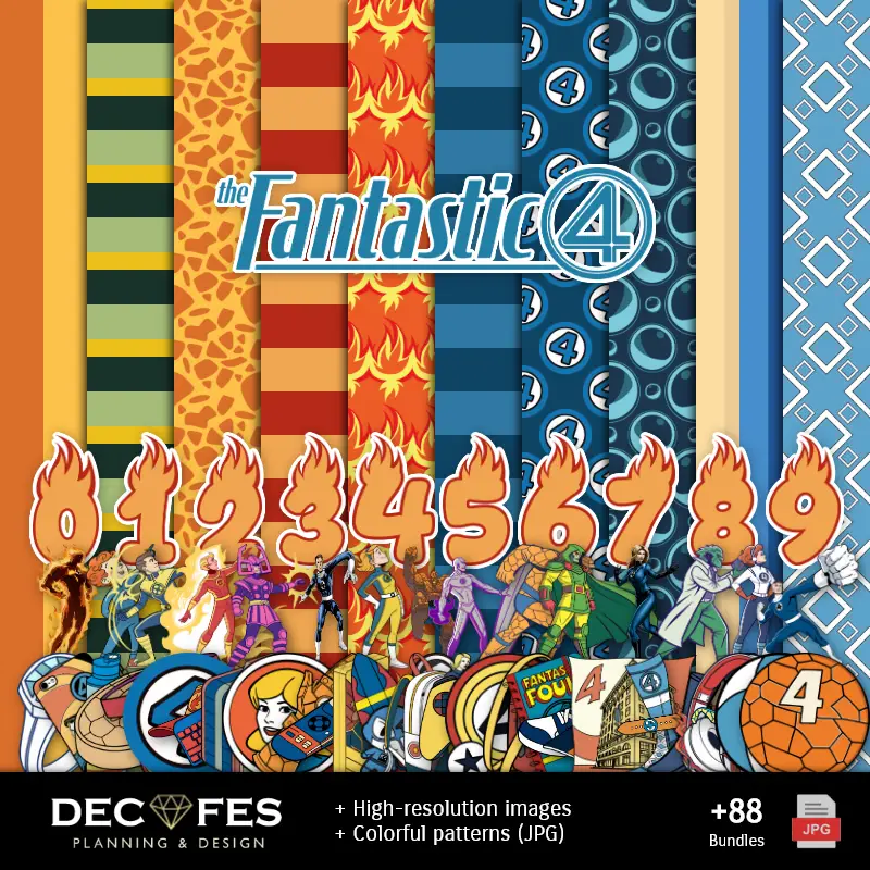 स्क्रैपबुक The 4 Fantastic - Printable Designs for Manuality