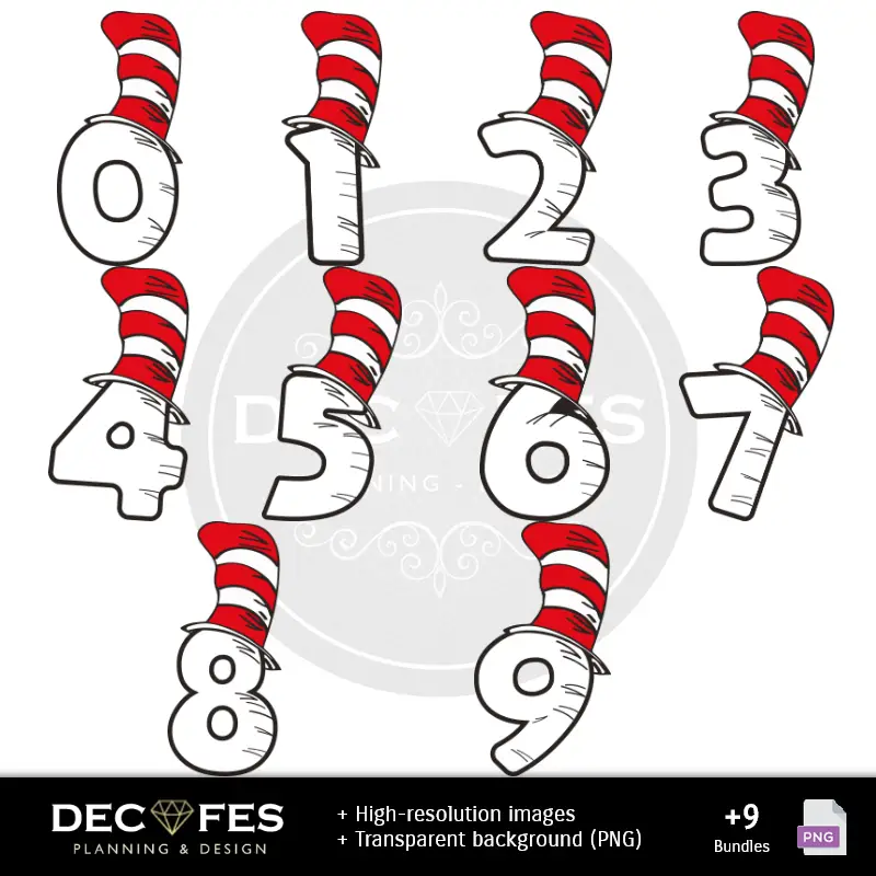 Números Temáticos | Scrapbook The Gato Ensombre - Disegni stampabili per manualitÃ