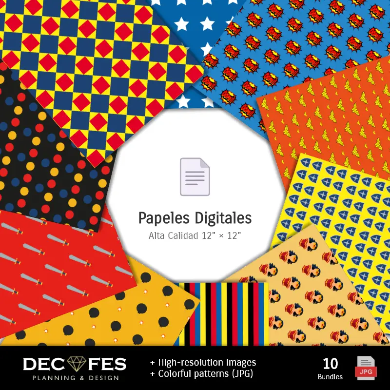 Collages | Scrapbook A Mulher Maravilha - Desenhos Imprimíveis para Manualidades