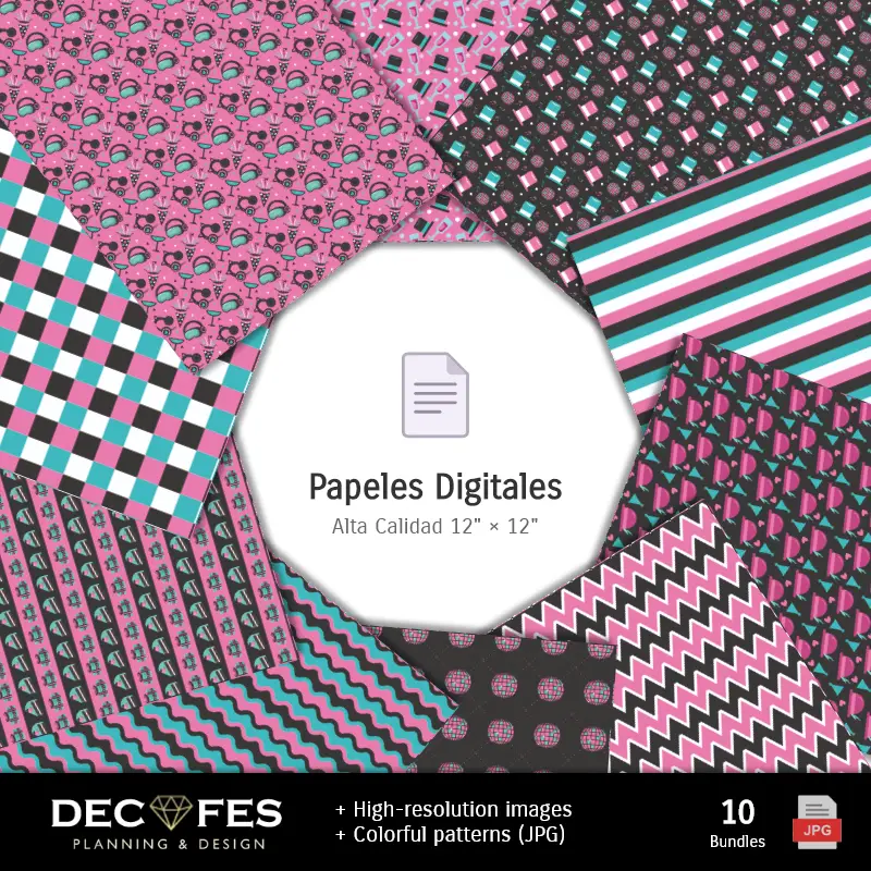 Collages | Scrapbook TikTok Party - Conceptions imprimables pour les manuels