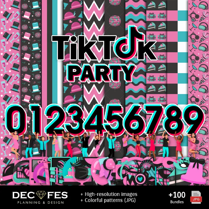 Scrapbook TikTok Party - Disegni stampabili per manualitÃ