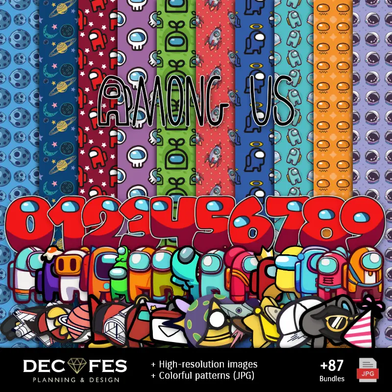 Accesorios | Scrapbook Among Us - Designs Imprimíveis para Manualidades