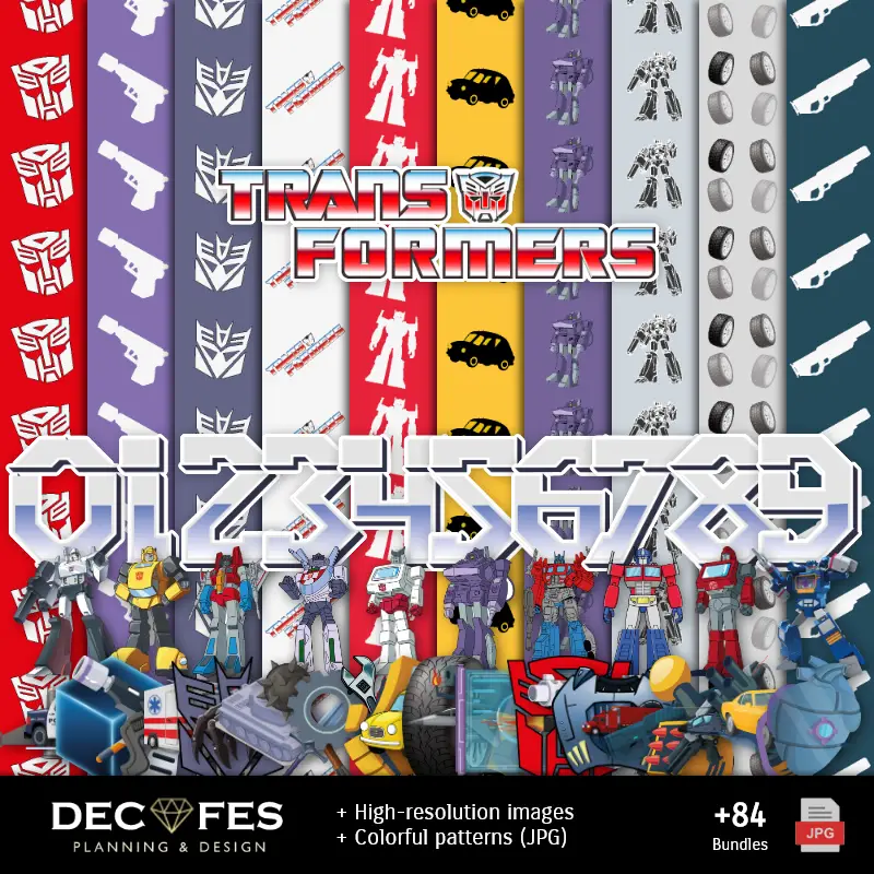 Scrapbook Transformers - Diseños Imprimibles para Manualidades