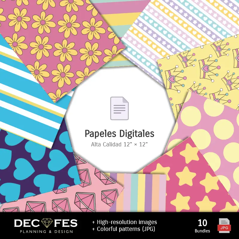 Collages | Scrapbook Unicornios - Disegni stampabili per manualitÃ