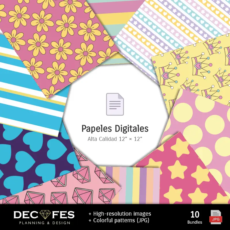 Scrapbook Unicornios - マニュアルのための印刷可能なデザイン