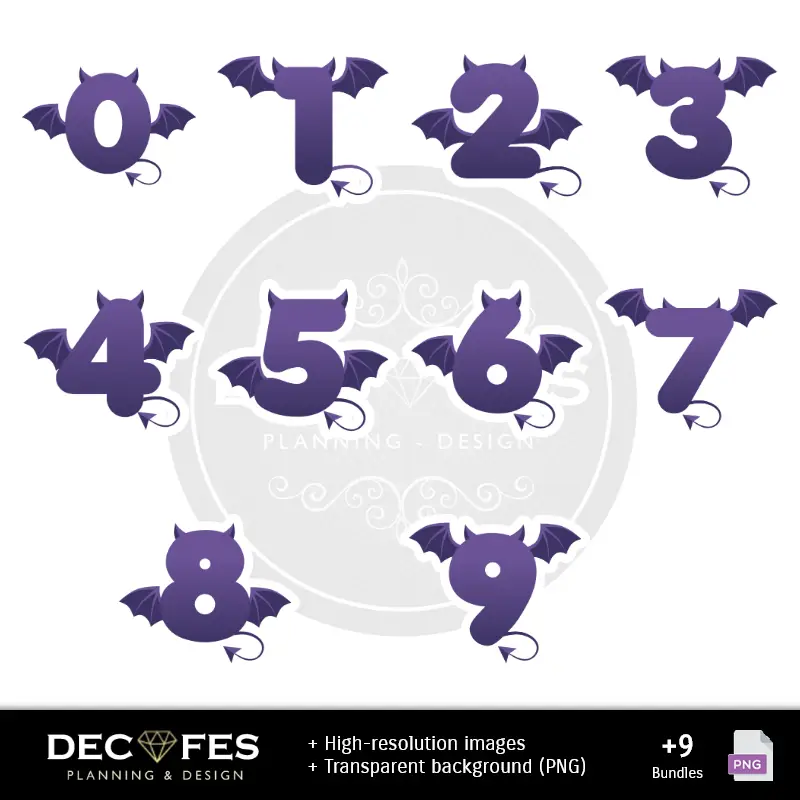 Números Temáticos | Scrapbook Vampirina - Disegni stampabili per manualitÃ