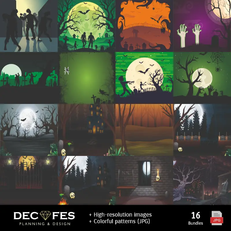 Fondos | Scrapbook Zombies - Designs Imprimíveis para Manualidades