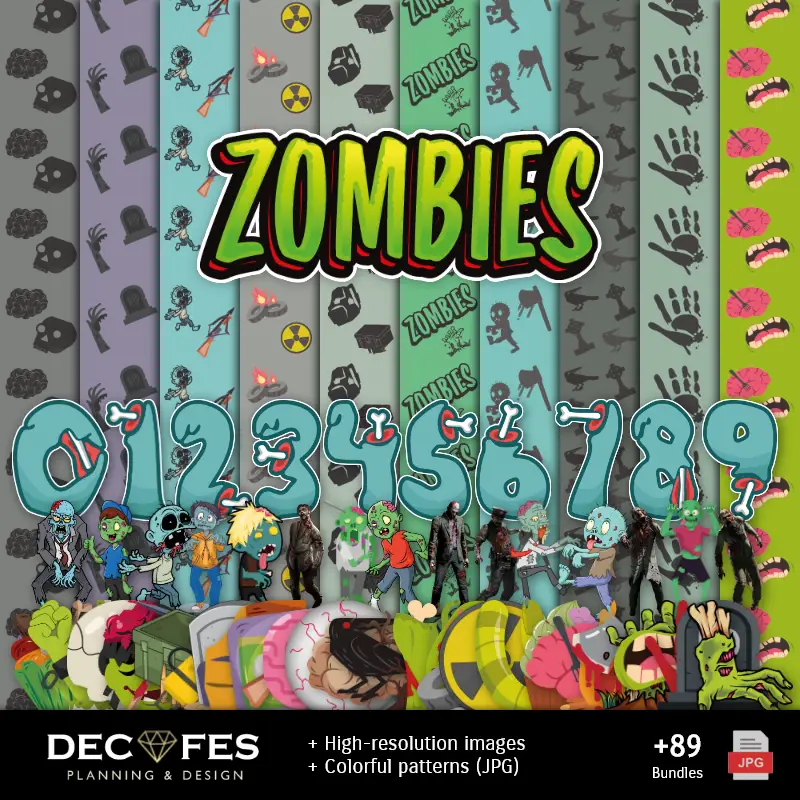 Scrapbook Zombies - Disegni stampabili per manualitÃ