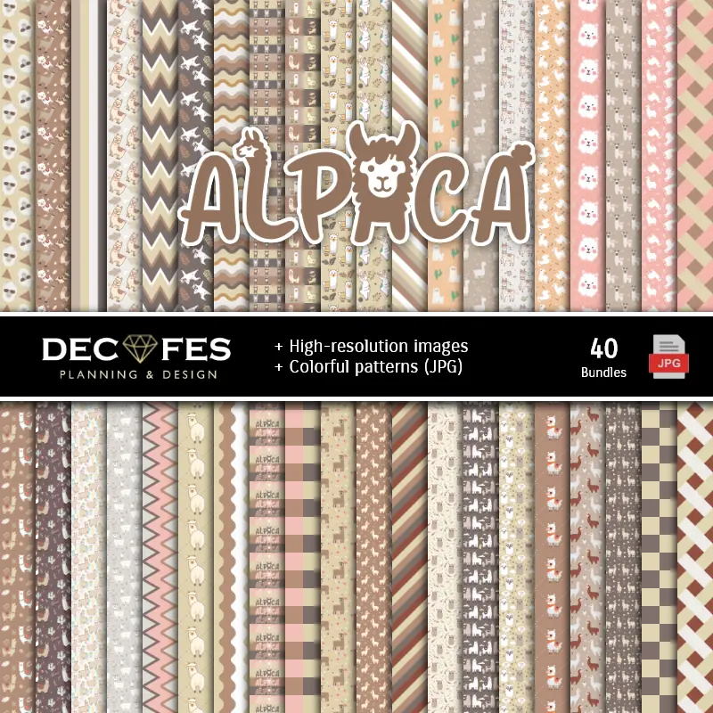 Fondos | Alpaca 数码相纸集 - 喷泉用于 Fiestas 和 Scrapbook