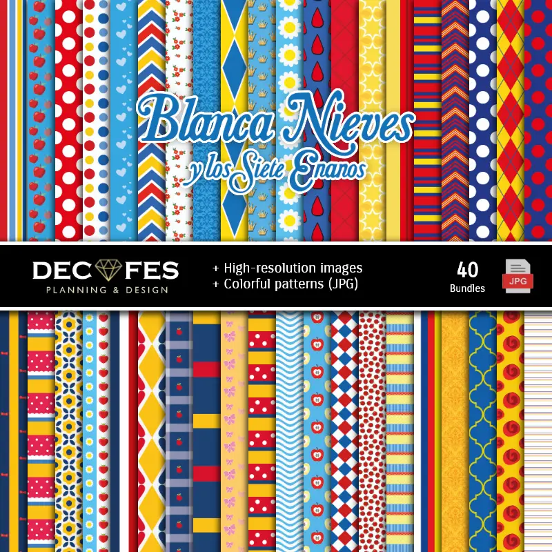 Fondos | Snow and 7 Dwarf Digital Paper Set -- -- 节日与剪辑的基础