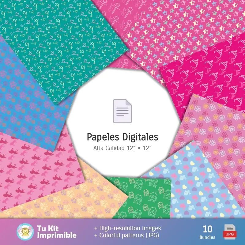 Fundos La Bella Durmiente - Papeles Digitales para Decoração