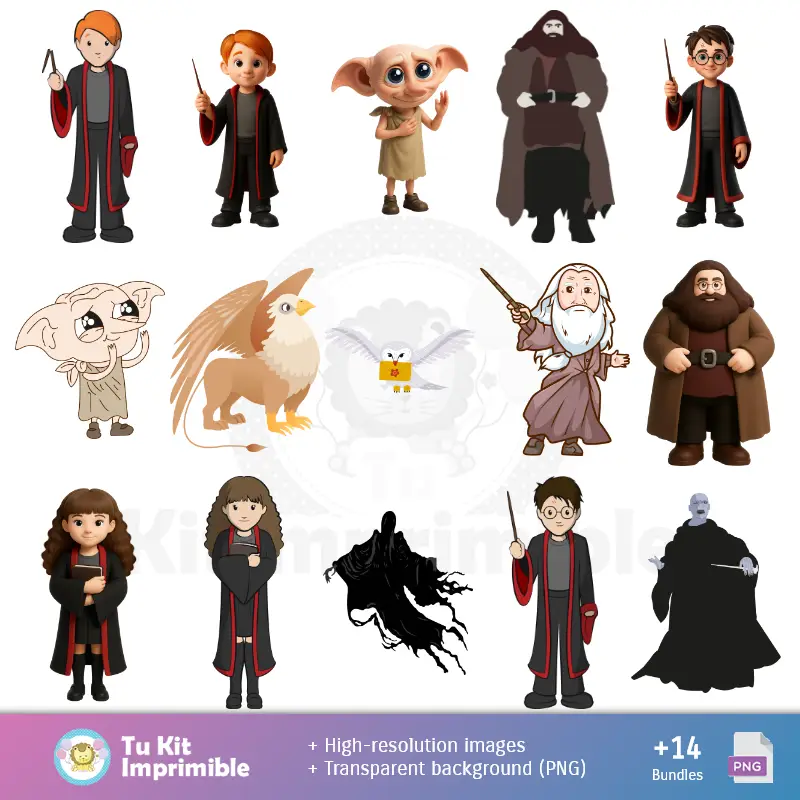 Personajes | Fundos Harry Potter - Papel Digital para Decoração