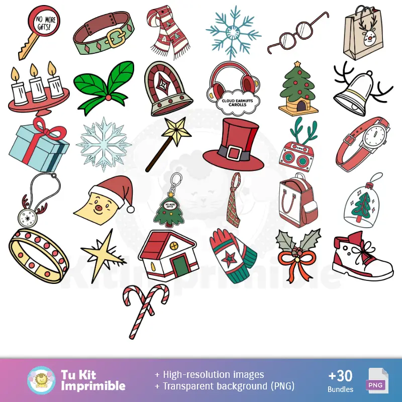 Accesorios | Fundos Feliz Natal - Papel Digital para Decoração