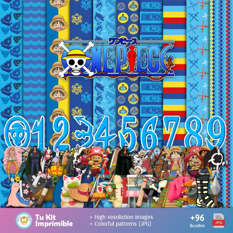 Fundos One Piece - Papel Digital para Decoração