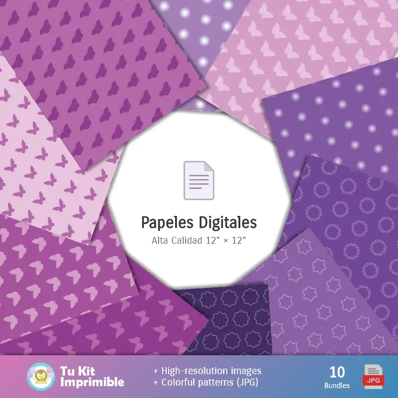 Accesorios | Fundos Floresta Encantado - Papeles Digitales para Decoração