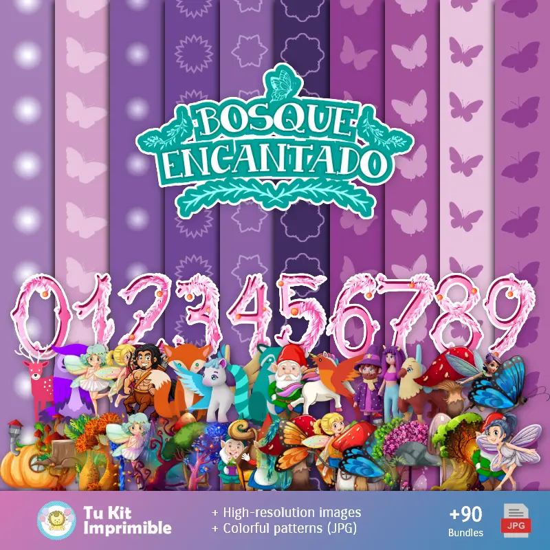 Fundos Floresta Encantado - Papeles Digitales para Decoração