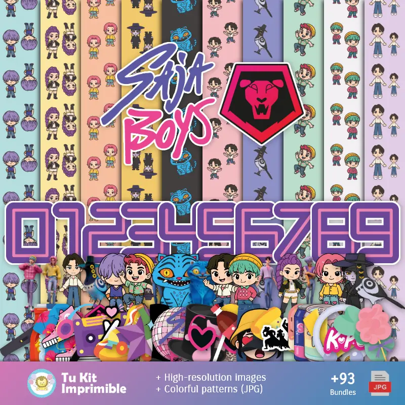 Sfondi per ragazzi Saja - Carte digitali per decorazioni