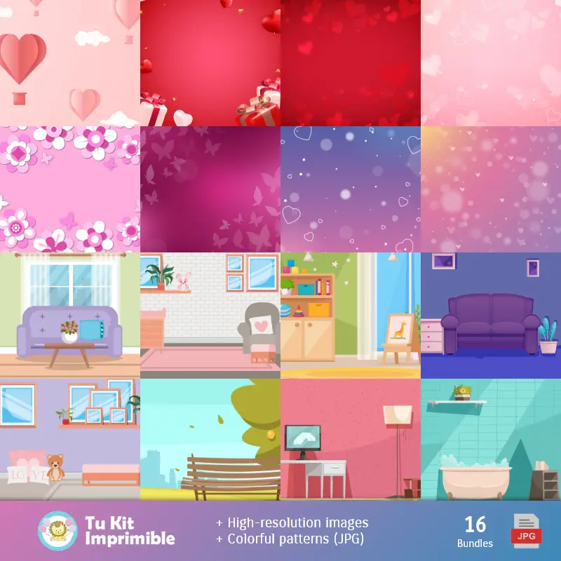 Fondos | Fundo Dia da Mãe - Papel Digital para Decoração