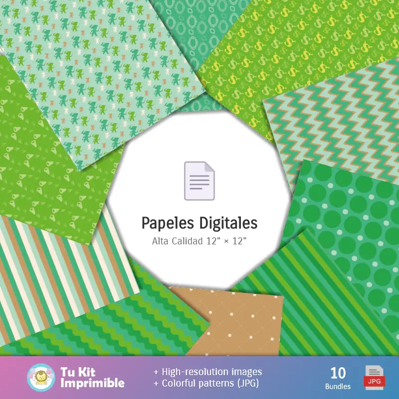 Collages | Shrek Patterns and Textures - Trousses de scrapbooks et parties