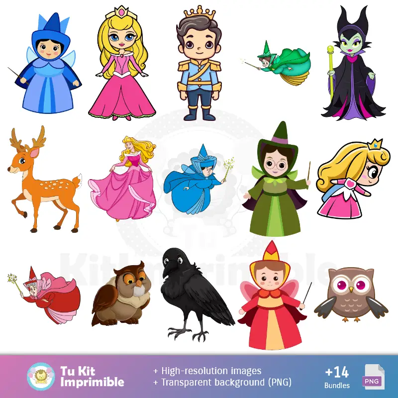 Спящие красавицы и текстуры - Scrapbook и Party Kits