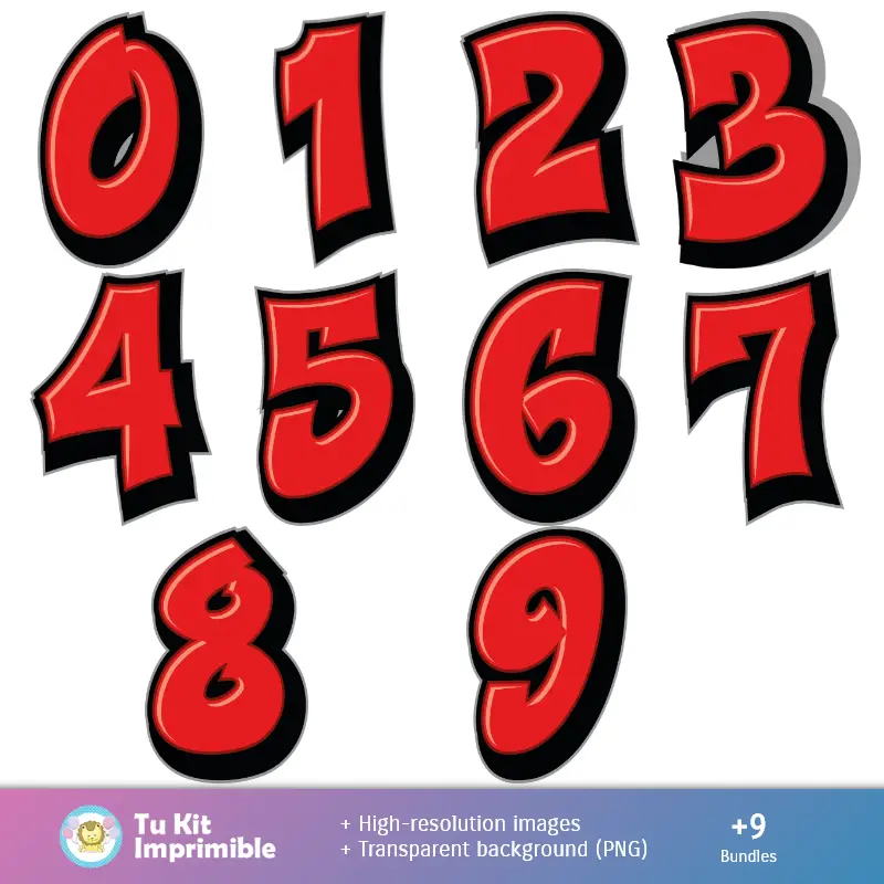 Números Temáticos | Padrões e Texturas Snoopy - Kits de Scrapbook e Festas