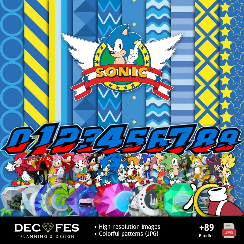 Sonic Digital Paper - для Scrapbook и DIY