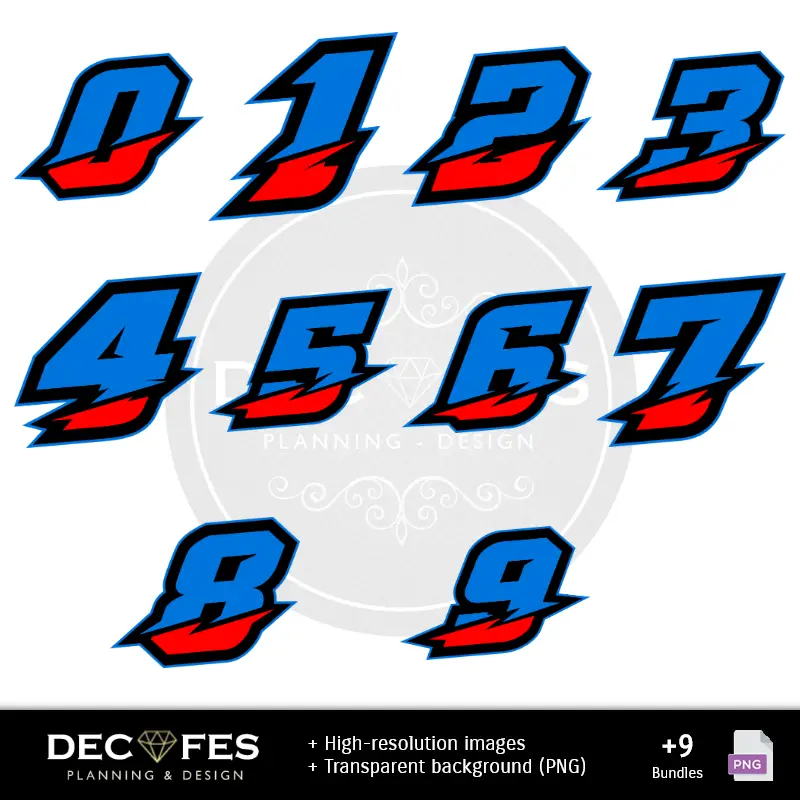 Números Temáticos | Papel Digital Sonic - Imprimíveis para Scrapbook e DIY