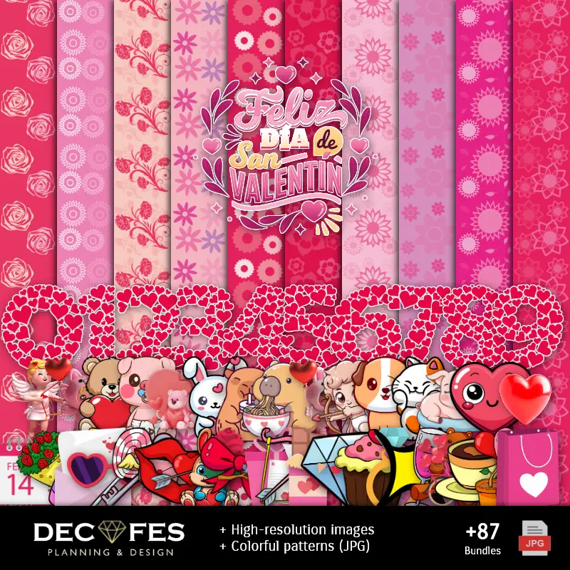 Strapbook Saint Valentin - Conceptions imprimables pour les manuels