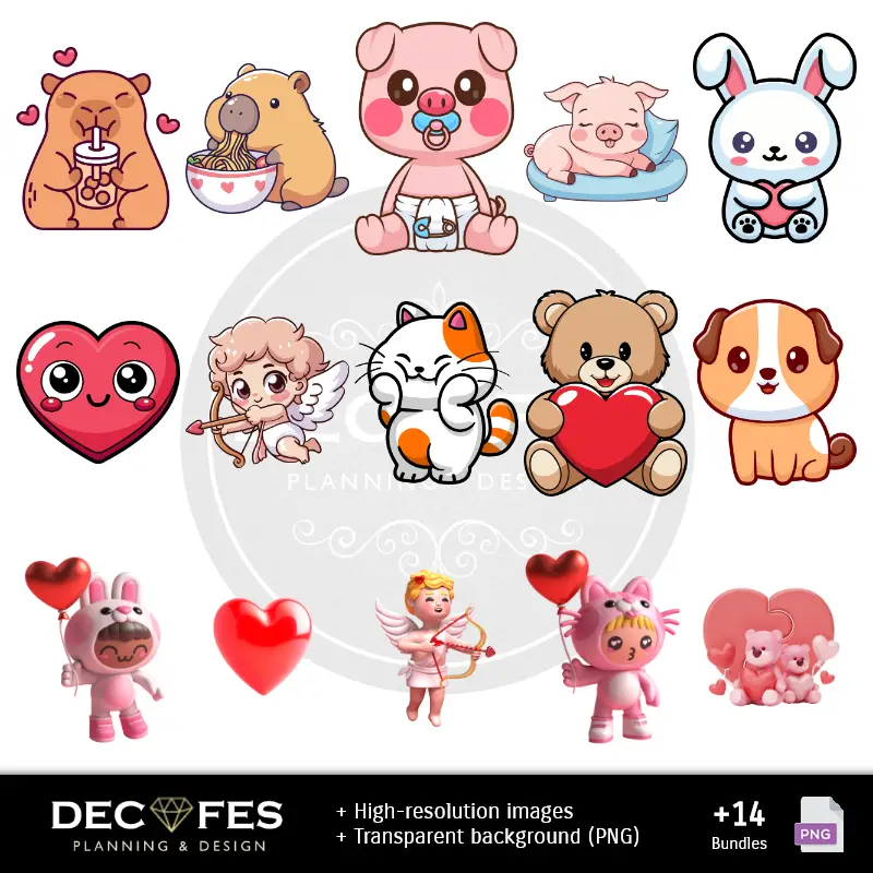 Personajes | Strapbook Saint Valentin - Conceptions imprimables pour les manuels