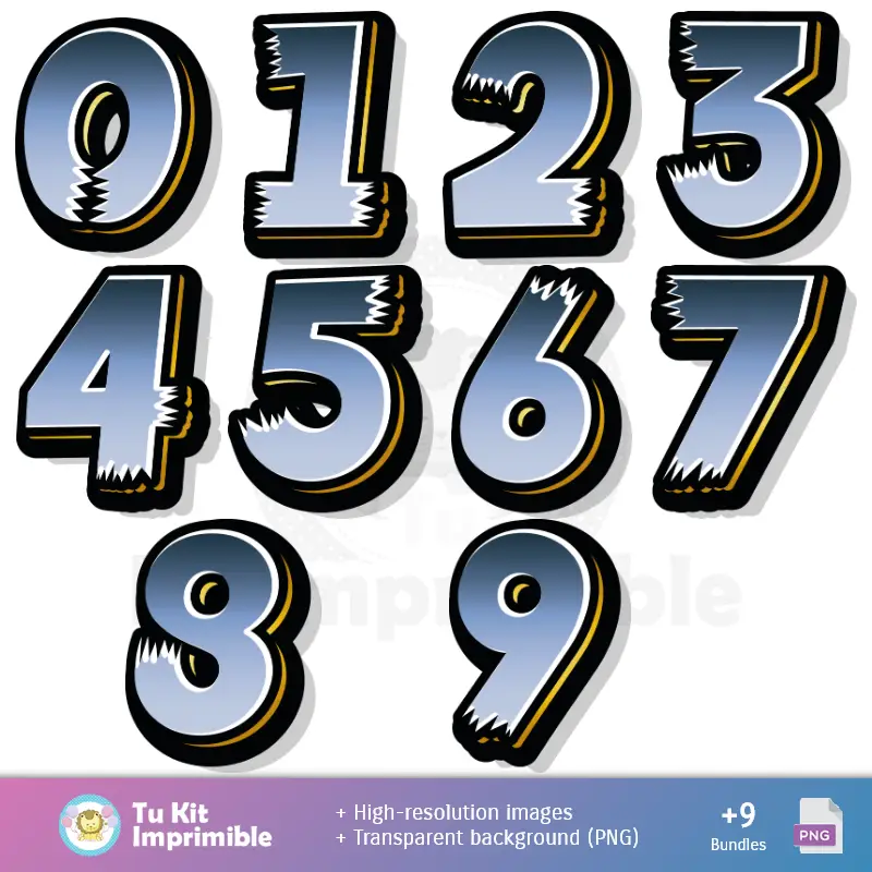 Números Temáticos | 超级英雄墙纸-数字装饰纸