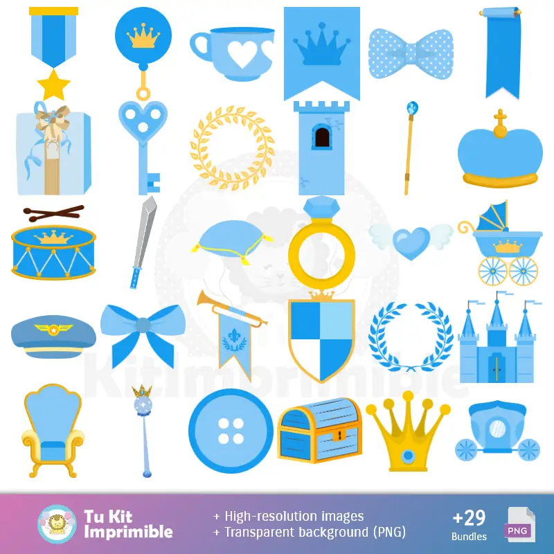 Accesorios | carta da parati Prince Celeste Bear - Decorazione digitale