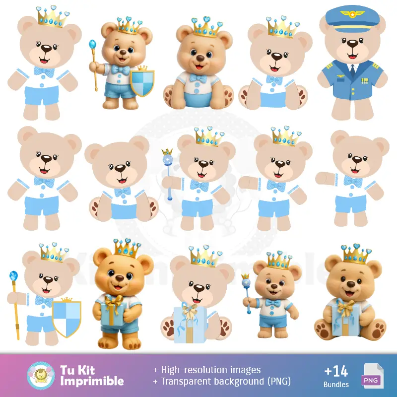 Personajes | carta da parati Prince Celeste Bear - Decorazione digitale