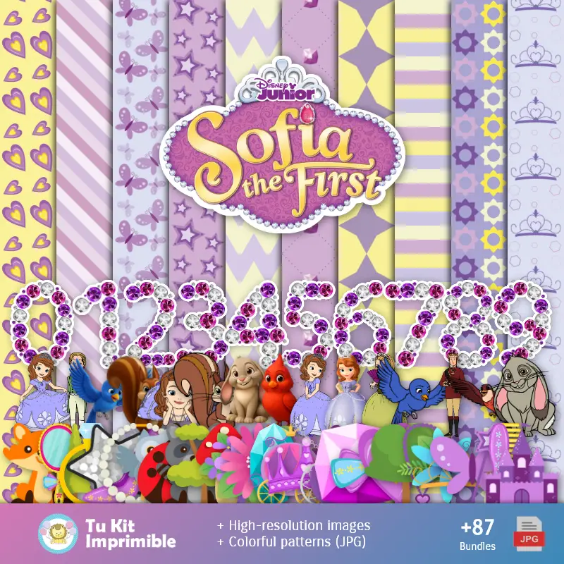 carta da parati Principessa Sofia - Digital Decor Papers