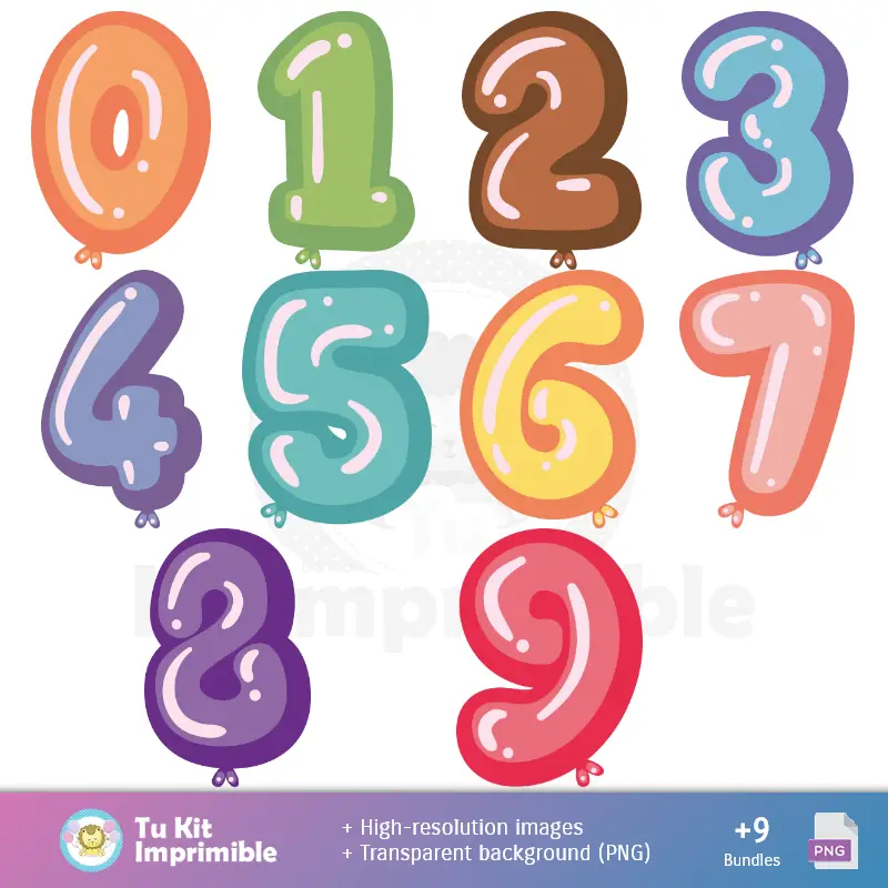 Números Temáticos | The Carinosite Bears - Scrapbook and Party Kits