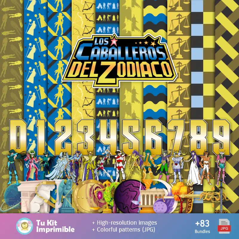 Personajes | Die Ritter des Tierkreises - Scrapbook und Party Kites