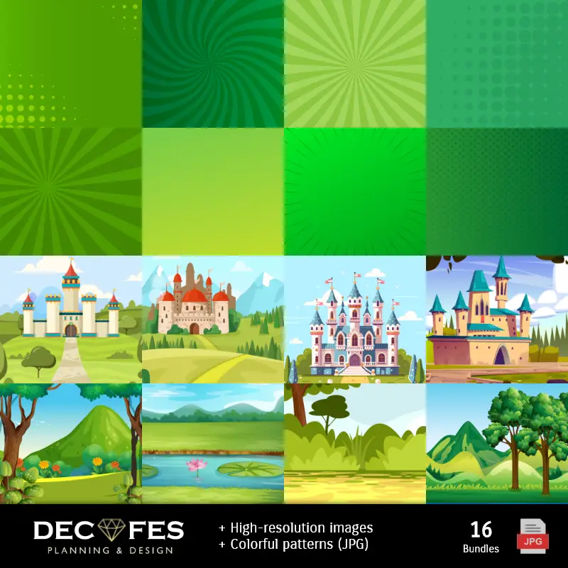 Fondos | The Prince and El Sapo Digital Paper - Printable for Scrapbook and DIY