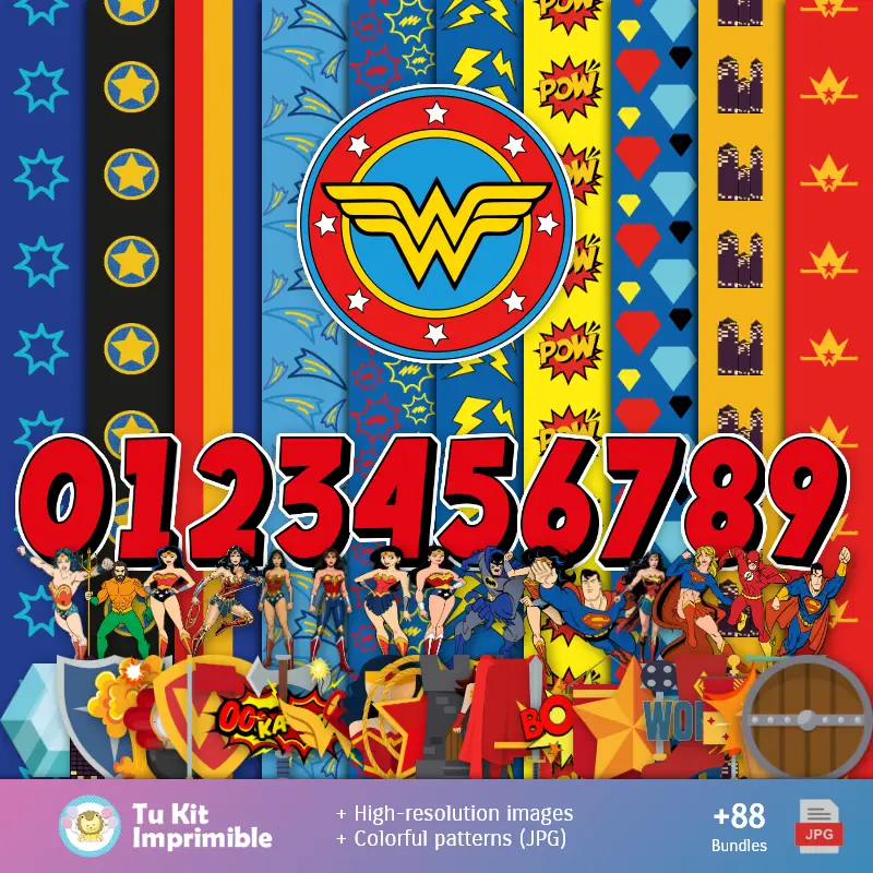 Le Wonder Women's Patterns and Textures - Scrapbook and Party Kits