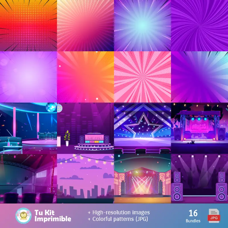 Fondos | TikTok Party Muster und Texturen - Scrapbook und Party Kits