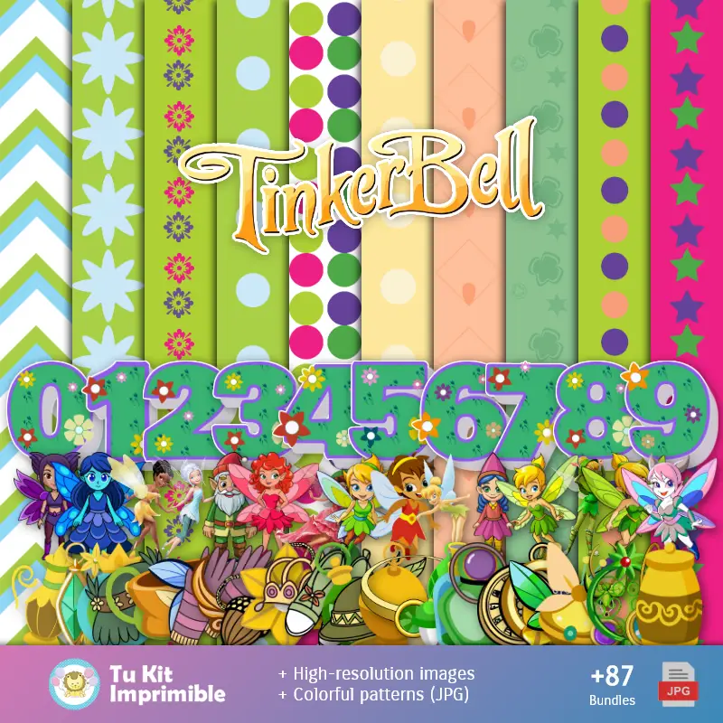 Accesorios | Tinker Bell - Scrapbook and Party Kits
