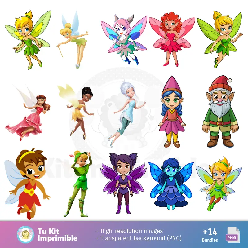Personajes | Tinker Bell - Scrapbook et kits de fêtes