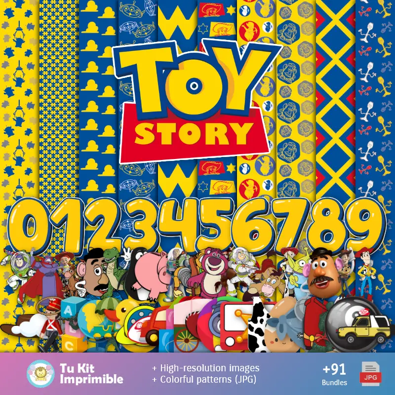 Toy Story modèles et textures - Scrapbook et kits de fête